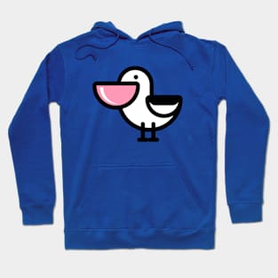 Cartoon Pelican Icon Emoticon Hoodie